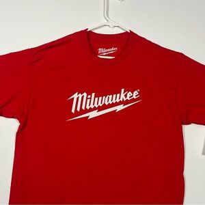Milwaukee Red Tee, M18 Battery Heavy Duty Power Tools T-Shirt (New With Tags)